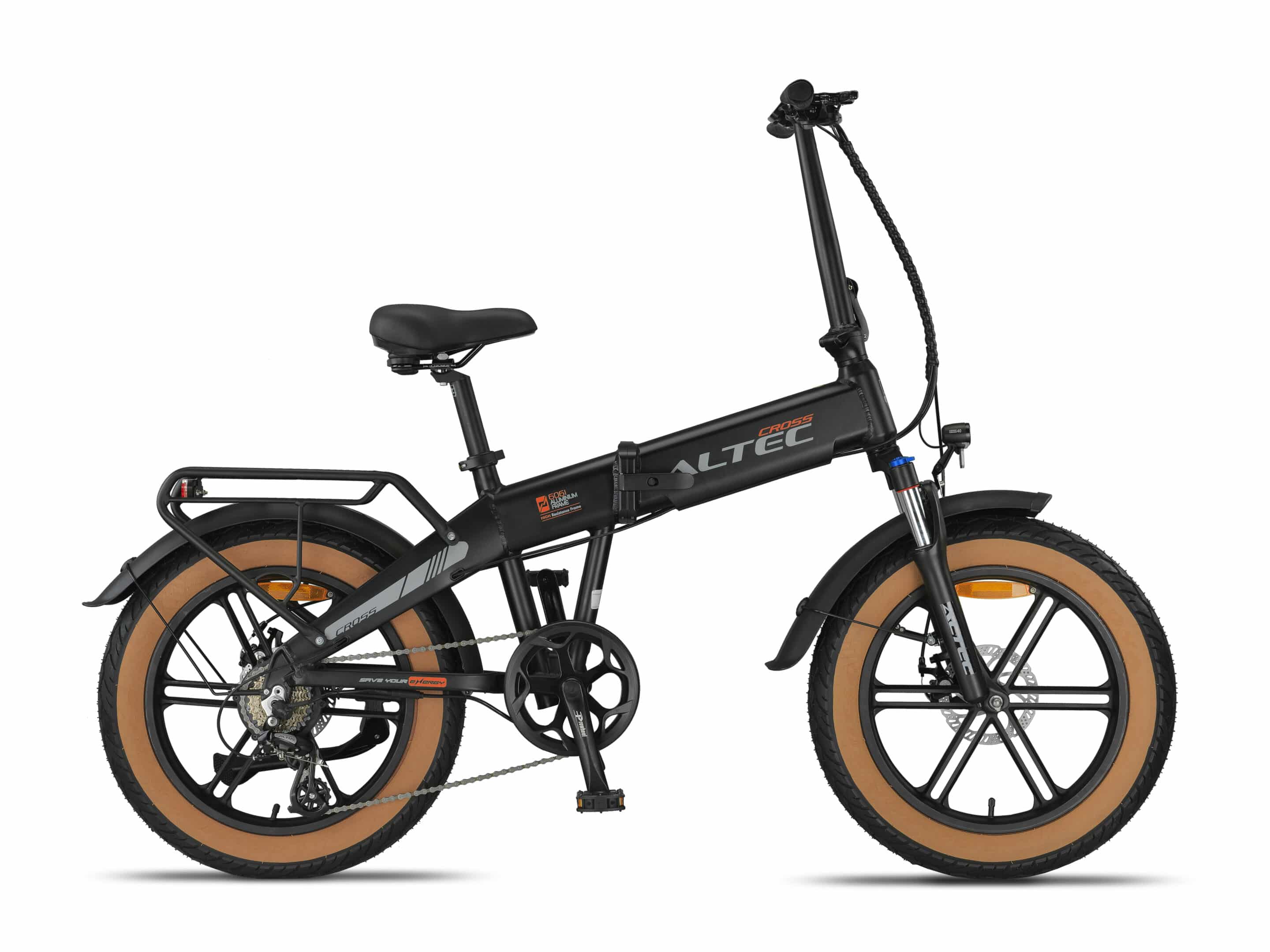 Altec Cross E-bike Fatbike Vouwfiets 20 inch 39 cm CZJB110 36V 250W 7 spd. Batterij TFL 36V/ 468Wh 13Ah *Accu TFL 800045