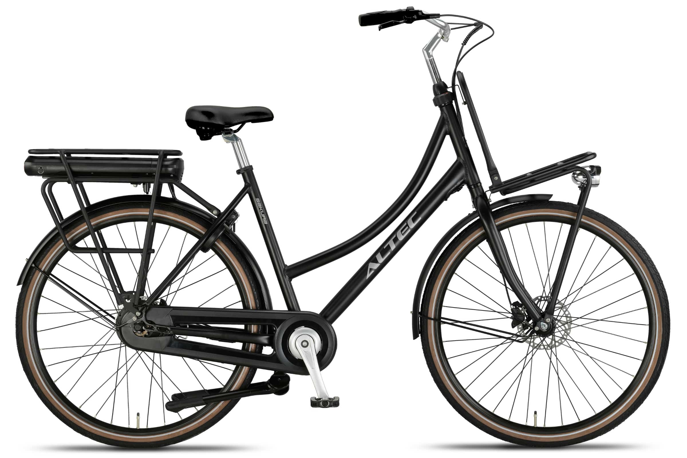 Altec Sakura E-bike 28inch 53cm 468Wh Achterwielmotor HYD Mat Zwart *Pytes Accu 800052 *Lader 800053