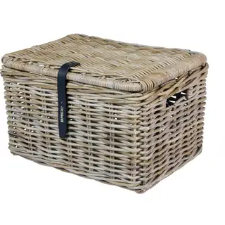 Basil Mand Dax L + Deksel Rotan Grijs