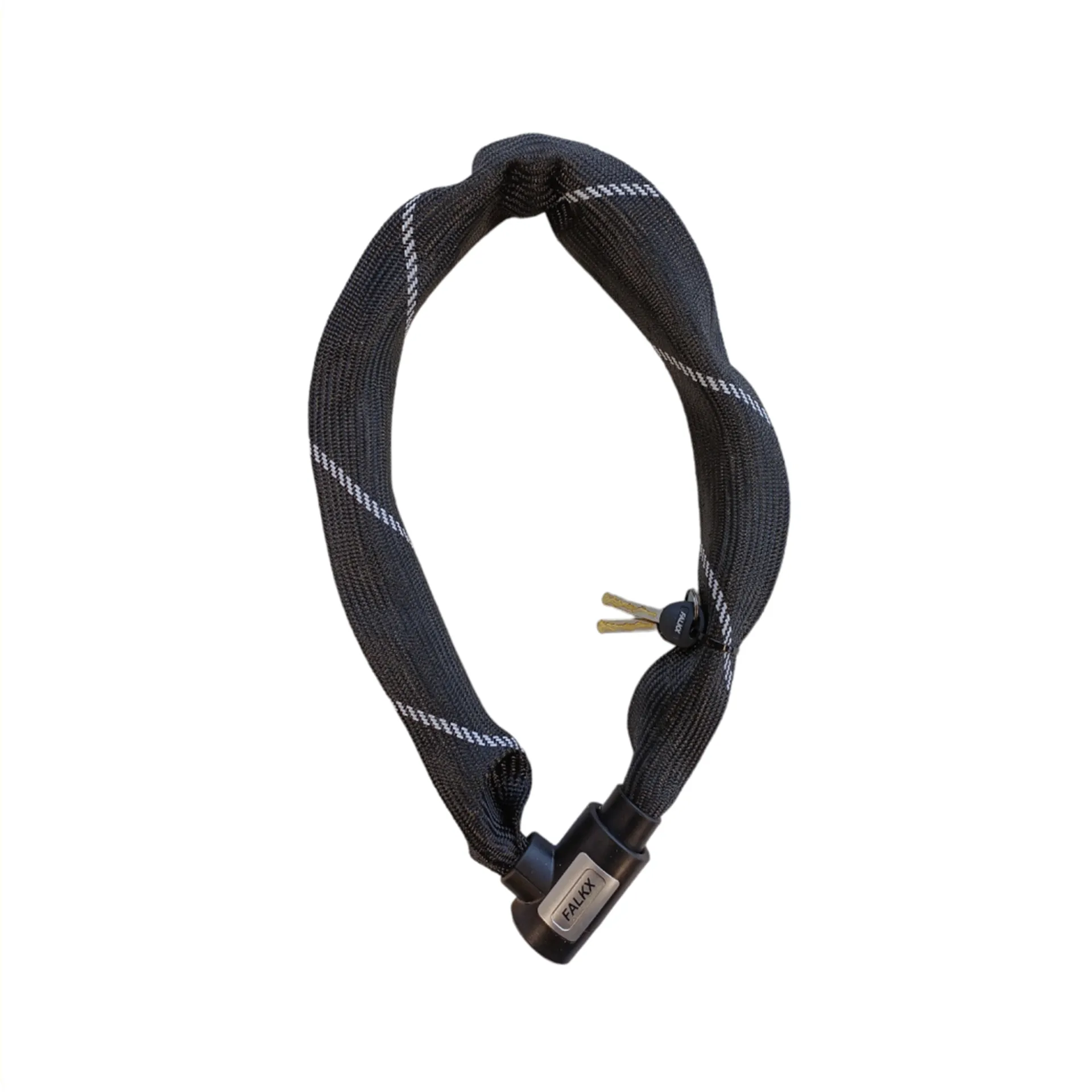 Falkx Viking kettingslot ART2 90 cm zwart 1 Zwart kettingslot met sleutels