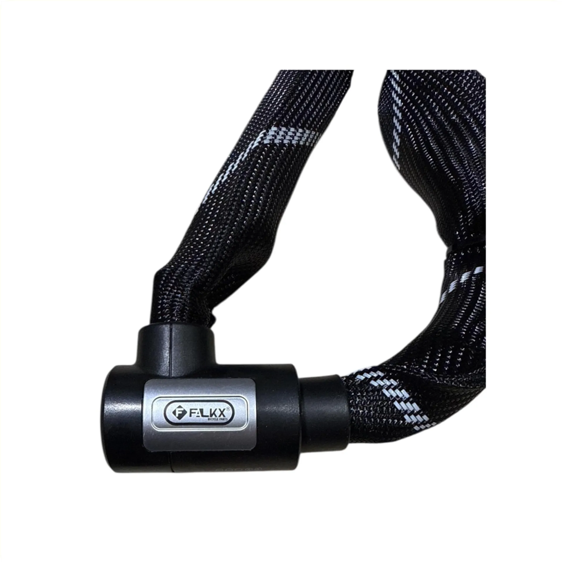 Falkx Viking kettingslot ART2 90 cm zwart 2 Zwart kettingslot met stevige sluiting