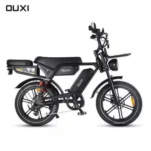 Ouxi V8 Ultra fatbike met dubbele accu, zwart, zijaanzicht